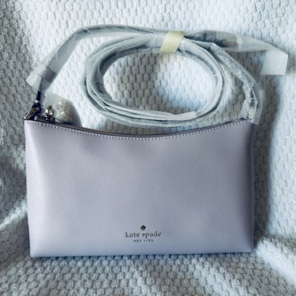 NWT Kate Spade Sadie Crossbody Saffiano Leather Pastel Lavender Purple $259